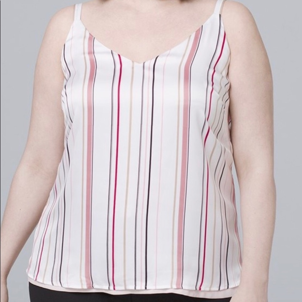 Solid/Stripe Reversible Woven Cami